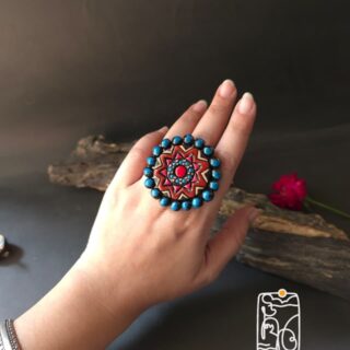 Terracotta Statement Ring V13