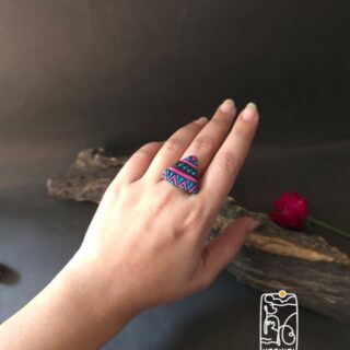 Terracotta Statement Ring V4