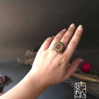 Terracotta Statement Ring V5