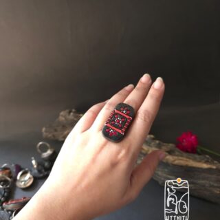 Terracotta Statement Ring V7