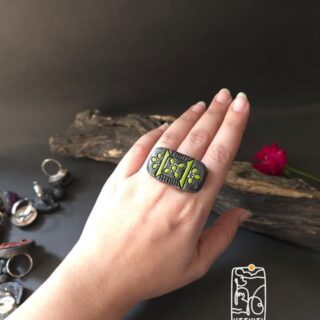Terracotta Statement Ring V8