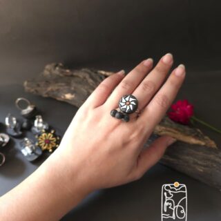 Terracotta Statement Ring V9