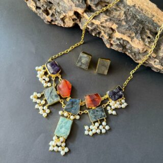 Natural Uncut Stone Necklace V2