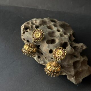 Antique Gold Temple Jhumka V11
