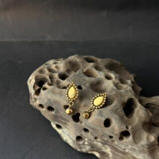 Golden Teardrop Studs