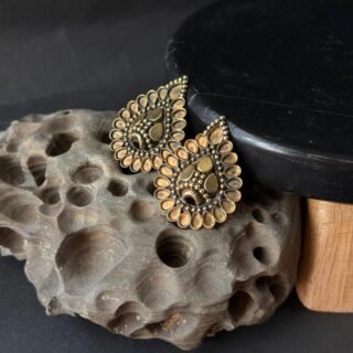 Antique Brass Petal Studs