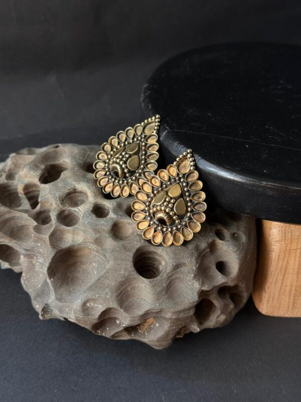 Antique Brass Petal Studs
