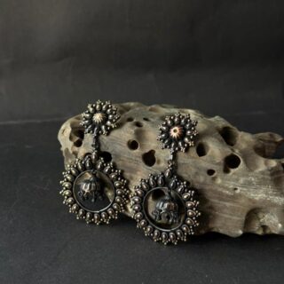 Antique Sunburst Jhumka Drops
