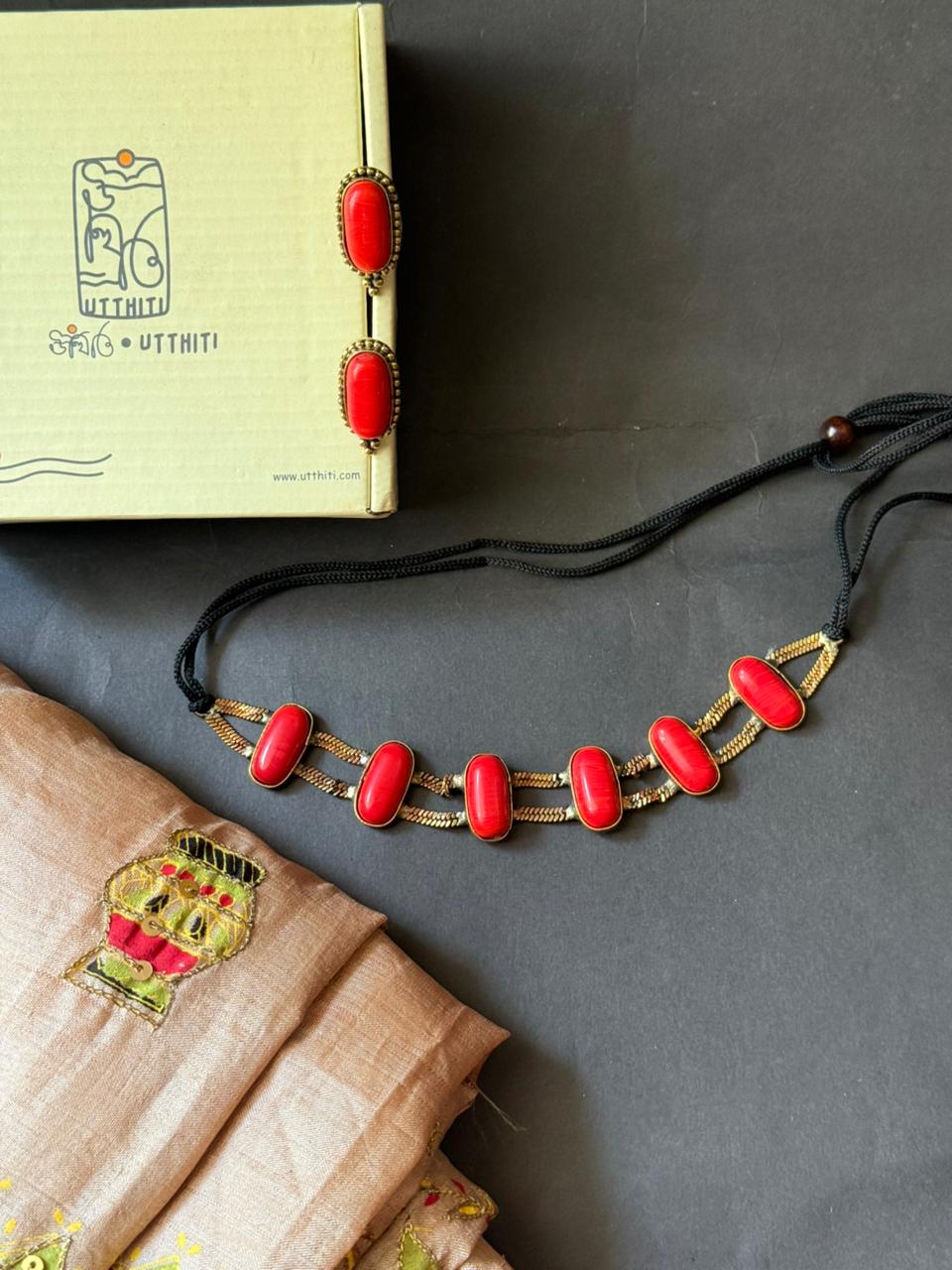 Bold Red Stone Necklace