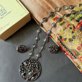 Silver Floral Mala