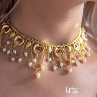 Ruby Pearl Choker Necklace