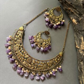 Lavender Bloom Antique Necklace