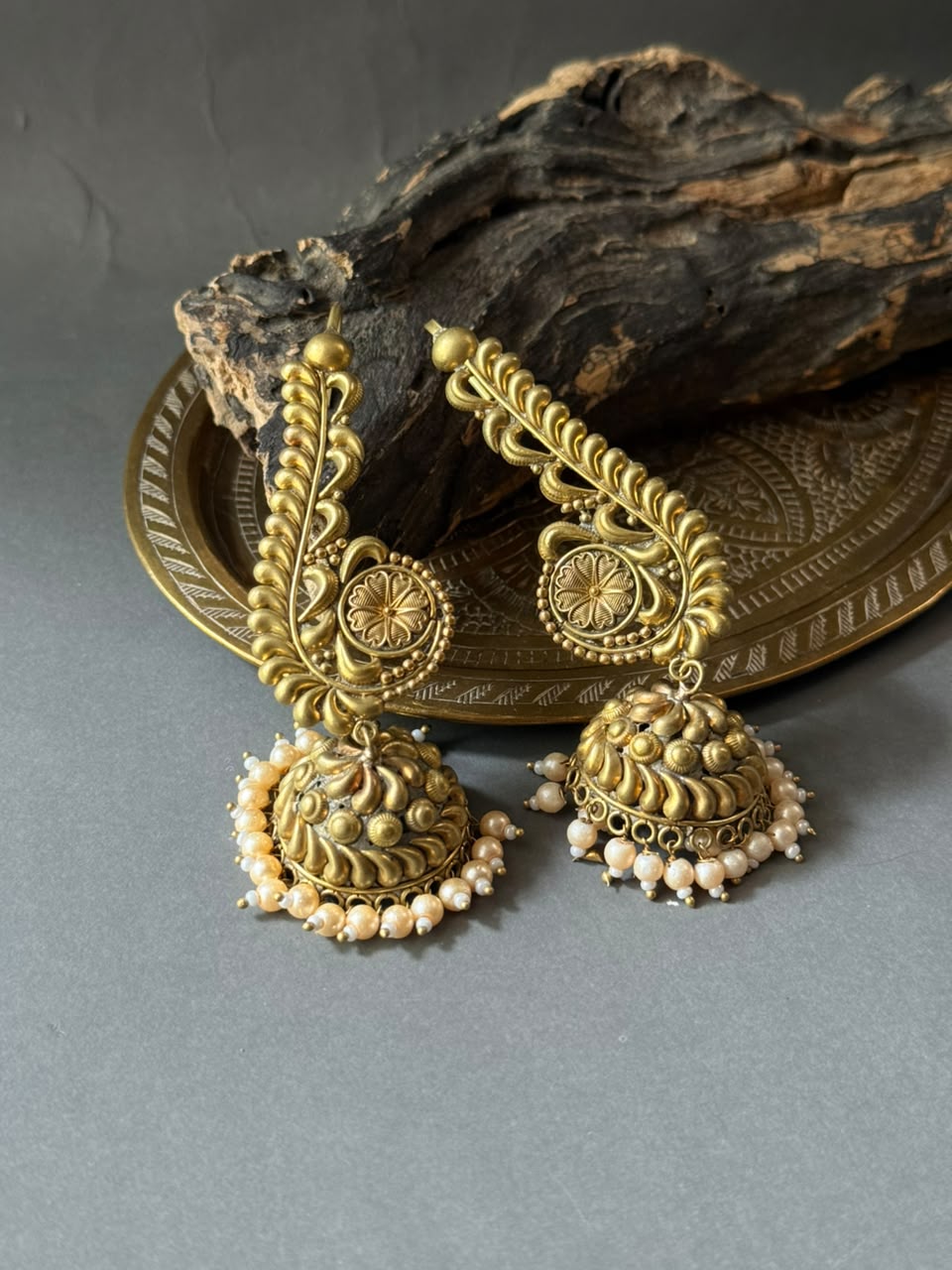 Vintage Pearl Jhumka
