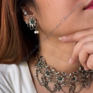 Floral Heritage Silver-Tone Necklace