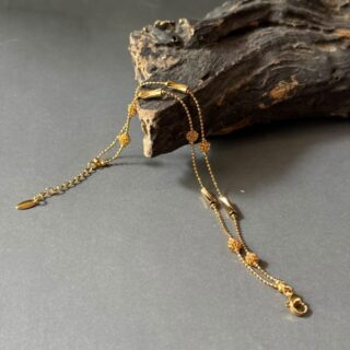Golden Beaded Bracelet
