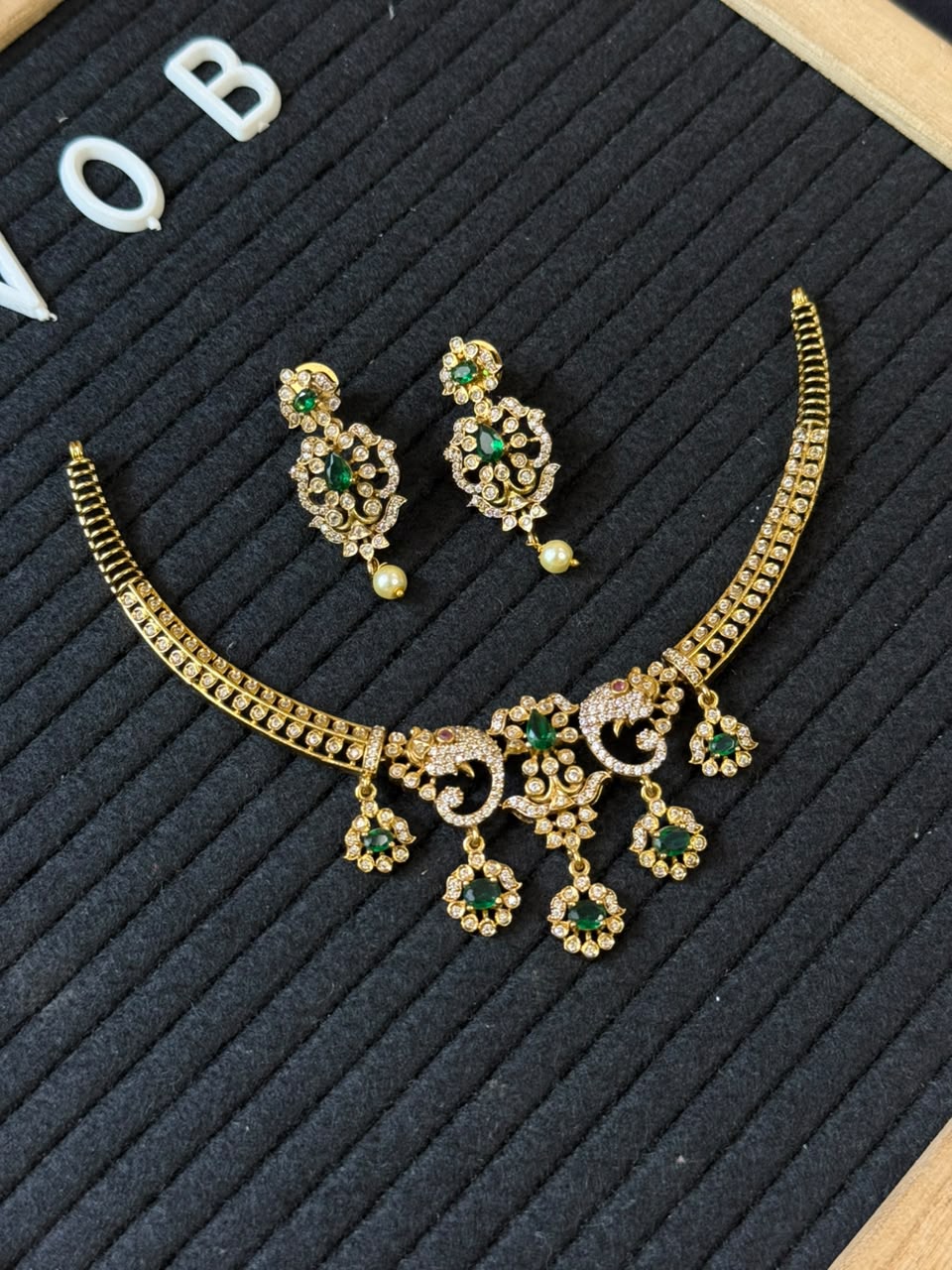 Elegant Peacock Necklace Set