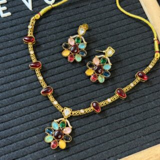 Royal Kundan Necklace Set V1