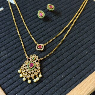 Ruby Layered Necklace Set