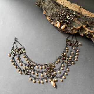 Kumudini Pearl Necklace (কুমুদিনী) Black