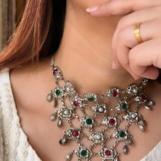 Regal Multicolor Heritage Necklace (Silver)