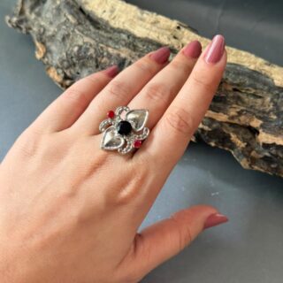 Silver Floral Statement Ring